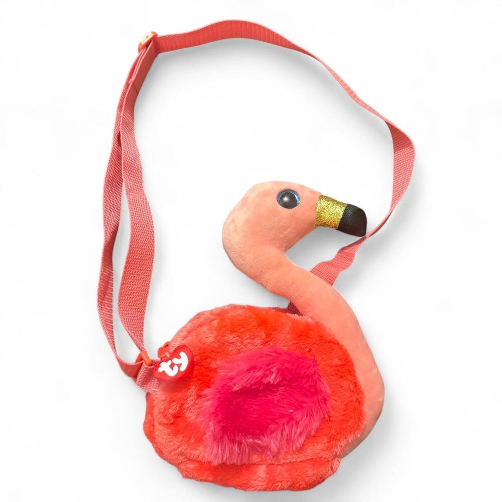 Ty Beanie Boos Gilda Pink Flamingo Purse 2018 Plush Bag Stuffed Animal Purse